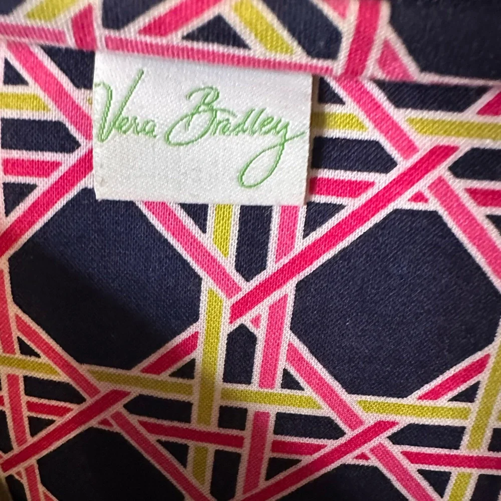 Vera Bradley Quilted Tablet Zippered Case Navy Floral W/Card Slot EUC
